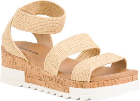 cushionaire raffia sandals.